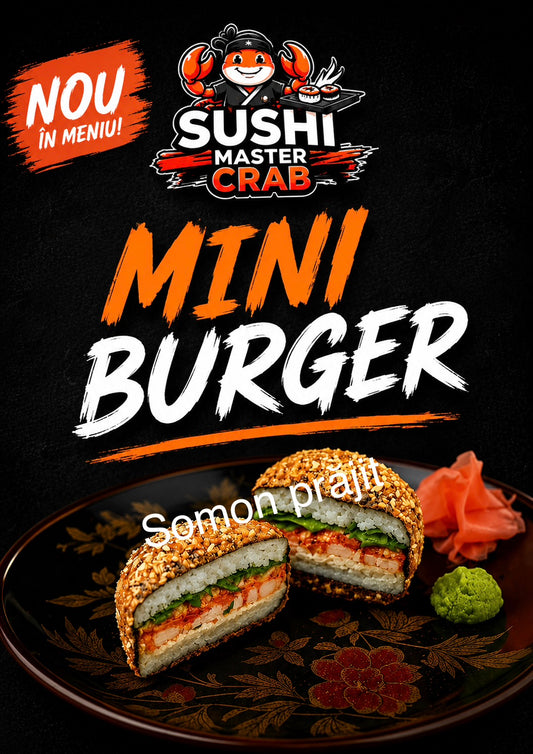 Mini burger somon prajit